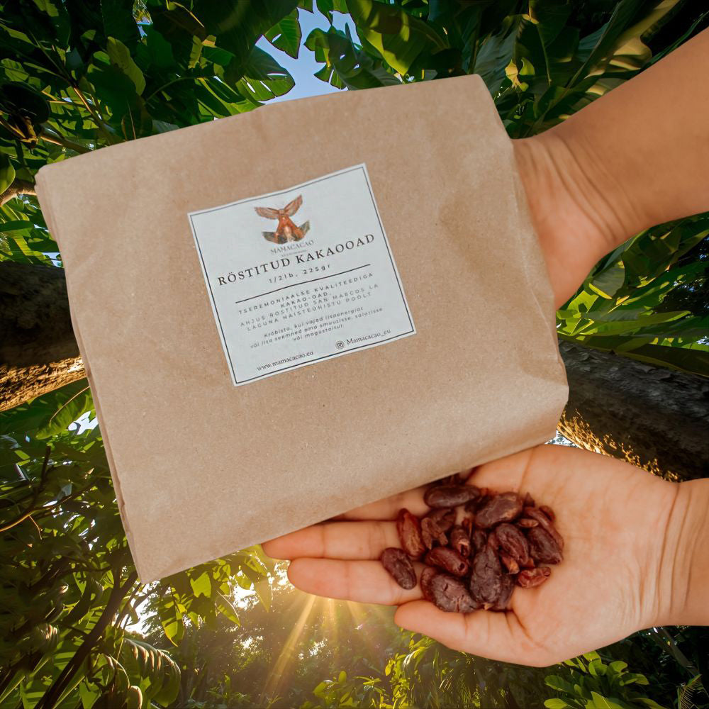 Röstitud iidsed kakao-oad